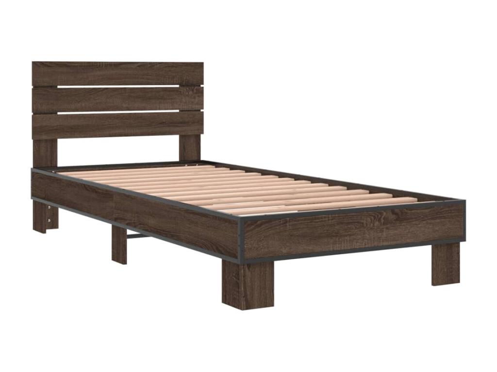 Cadre de lit sans matelas chêne marron 100x200 cm WAYL31649