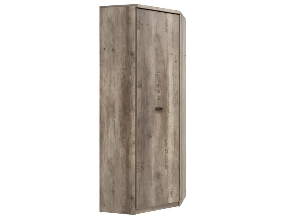 Armoire d'angle 1 porte Boislis Bois et Gris XAAO35860