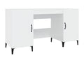 Bureau table poste de bois blanc 140x50x75 cm 02 0023541 IJKS88041
