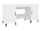 Bureau table poste de bois blanc 140x50x75 cm 02 0023541 IJKS88041