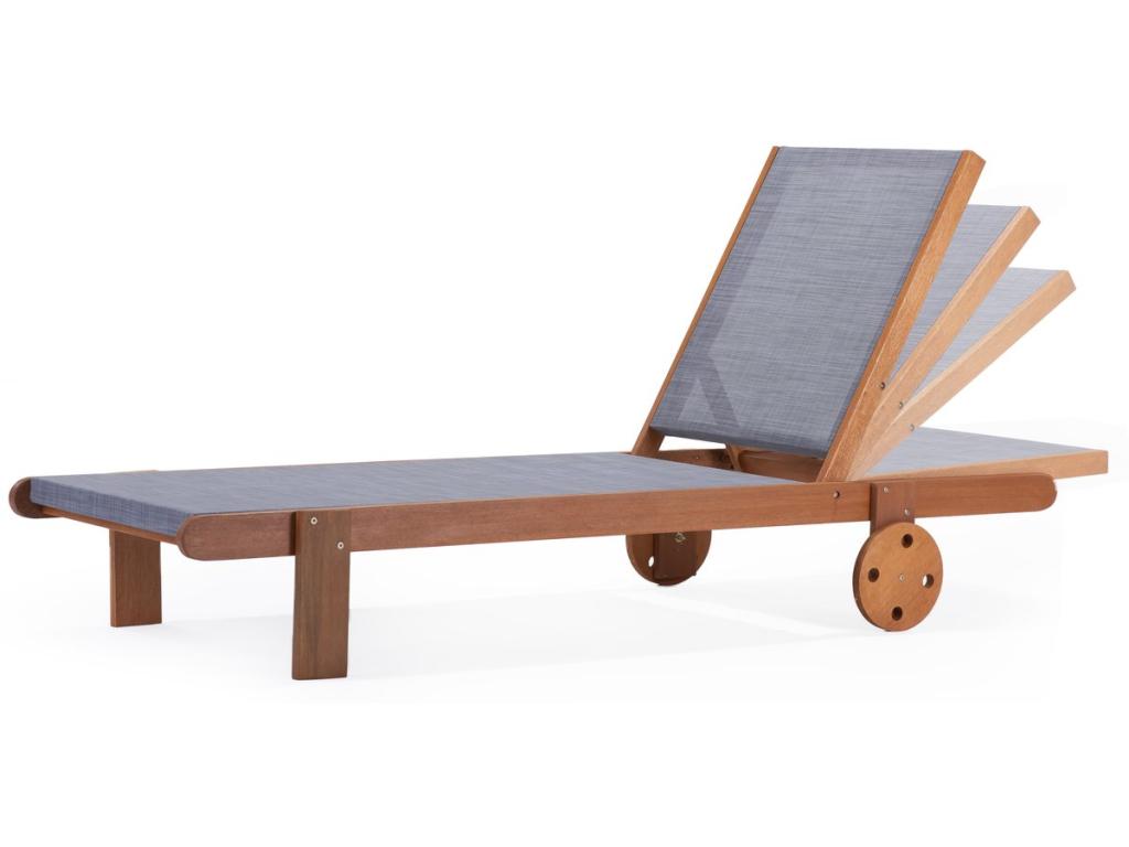 Lot de 2 bains de soleil en Mobenze exotique Saïgon - Érable - Gris HNAJ33812