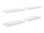 Étagère murale flottante 4 pcs Blanc brillant 60x23.5x3.8cm Mobenze CPWR21919