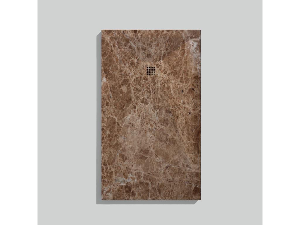 Receveur de douche Boislis brun clair finition Lisse Boislis 3D grille de couleur - 110x70 cm XUNH94232