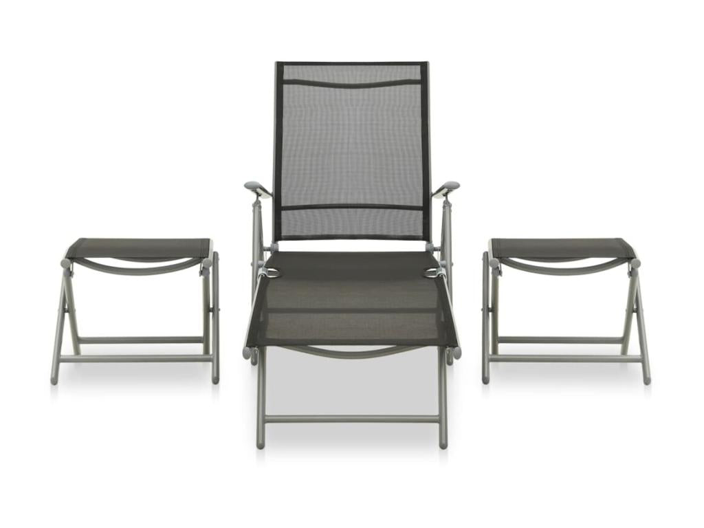 Salon de jardin 3 mcx Mobenze et aluminium Argenté GOAD19191