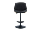 Tabouret de bar - Similicuir PVC / Métal - Nature / Noir - Mobenze LFJN43290