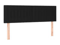 Tête de lit 2 pièces Noir 72x5x78/88 cm Tissu TSDA45549