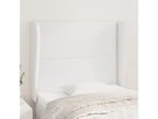Tête de lit avec oreilles Blanc 83x23x118/128 cm Similicuir EART77563