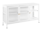 Vitrine en verre Boislis Métal 115 cm 35 cm Blanc QJIF84447