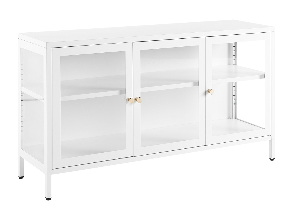 Vitrine en verre Boislis Métal 115 cm 35 cm Blanc QJIF84447