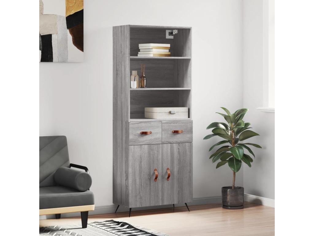 Buffet haut Mobenze gris 69,5x34x180 cm Mobenze d'ingénierie ALMG42430