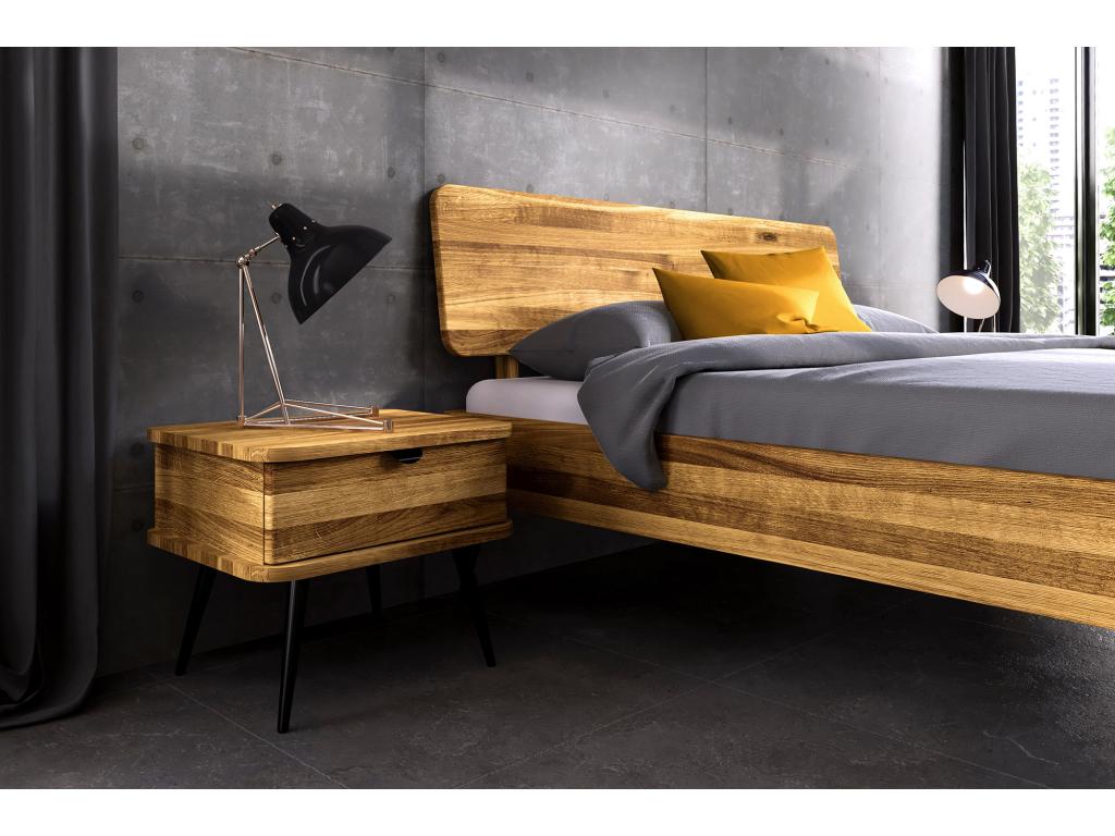 Mobenze - Table de nuit avec tiroir en chêne sauvage finition à l'huile naturelle TNGA28804