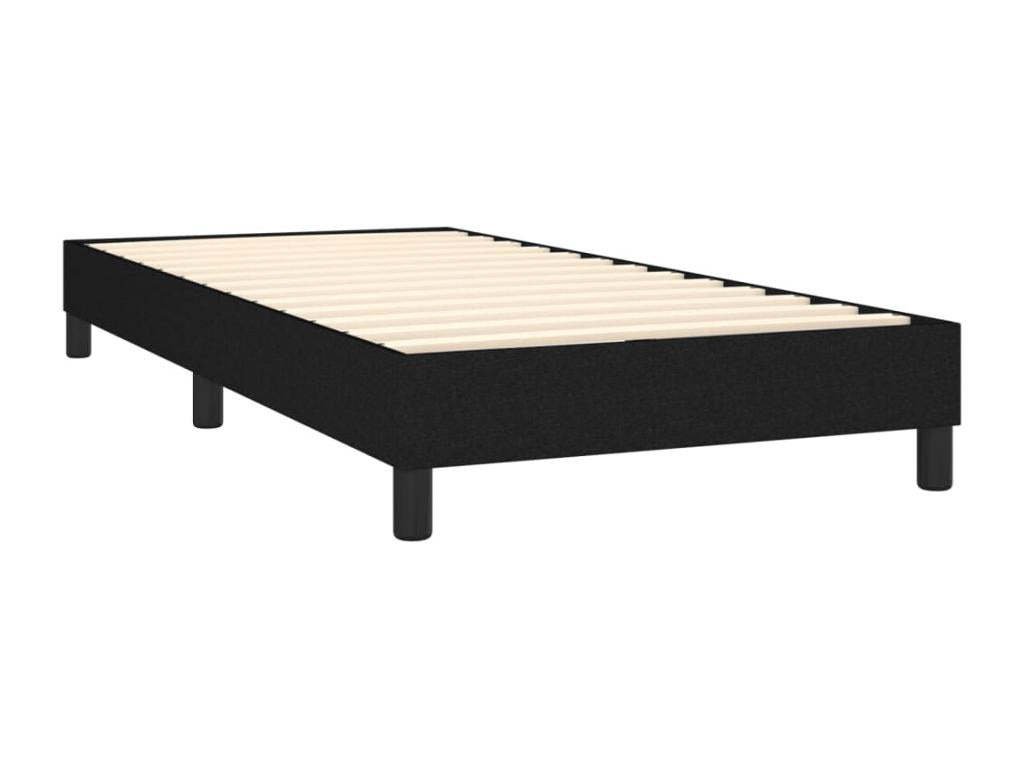Sommier à Mobenze de lit avec matelas Noir 90x190 cm Tissu SXFX76687