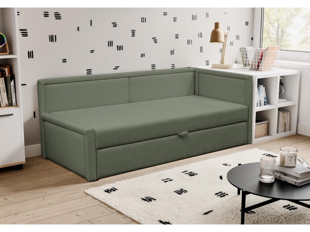 Lit gigogne pour adolescent - deux places - vert sauge - Mobenze VUHE59933