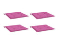 Coussins de chaise de jardin lot de 4 rose 50x50x3 cm tissu ZHLD41205