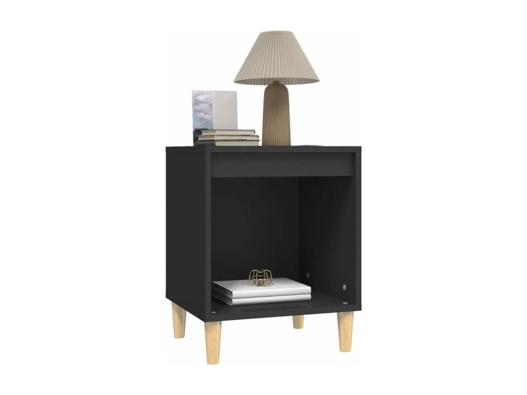 Mobenze - Tables de chevet 2 pcs Noir 40x35x50 cm BFYZ79784