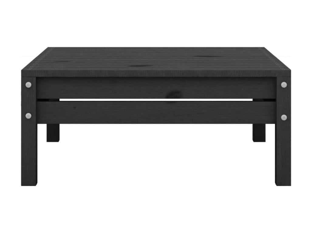 Repose-pied de jardin Noir Mobenze de pin solide MSIY02330