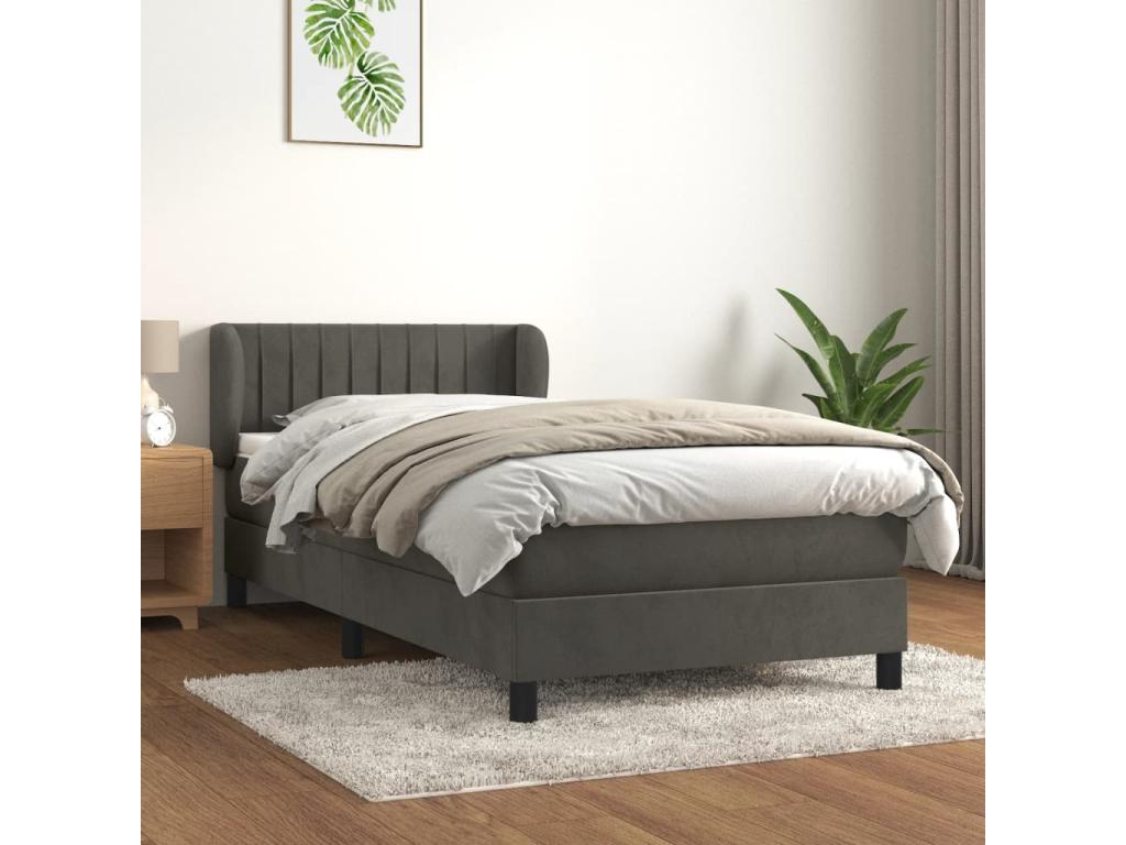 Sommier à Mobenze de lit et matelas Gris foncé 80x200 Mobenze VYTD96425