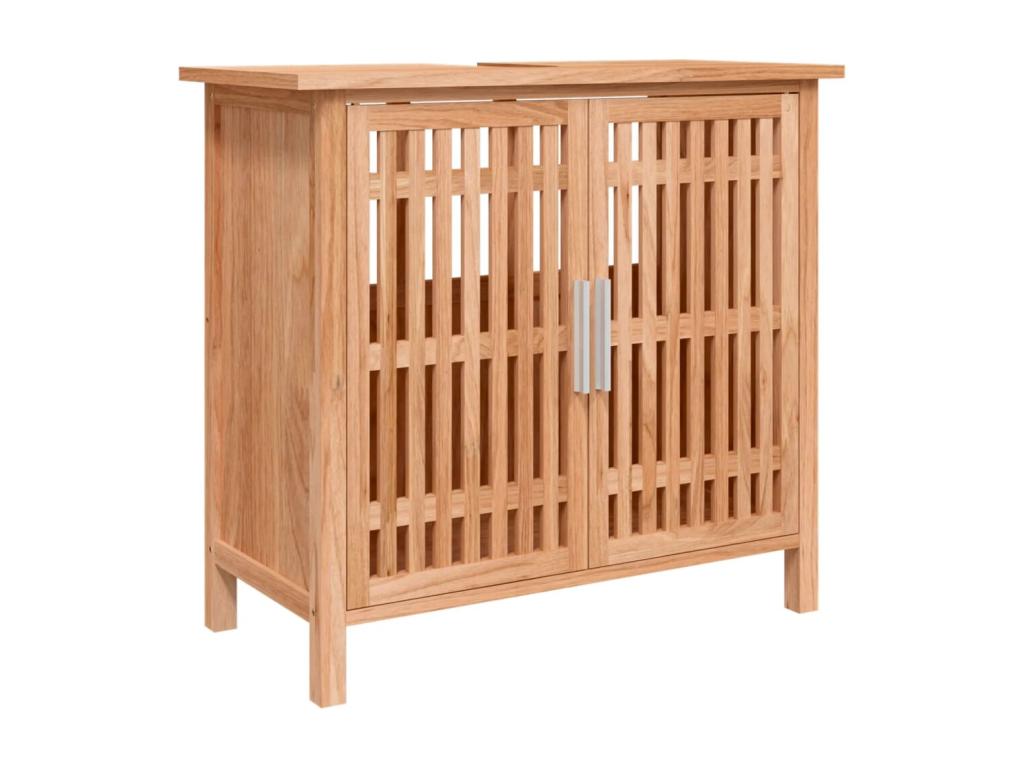 Armoire de salle de bain 66x29x61,5 cm Bois massif de noyer KCAC40438