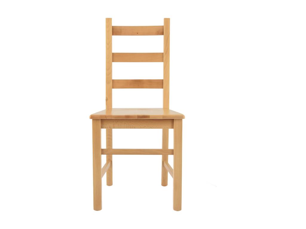 Boislis - Lot de 4 Chaises Naturelles et Assises en Bois LVKP13418