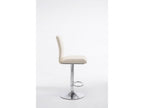 Lot de 2 Tabouret de bar - Similicuir / Noir - Crème - Köln WXZB43740