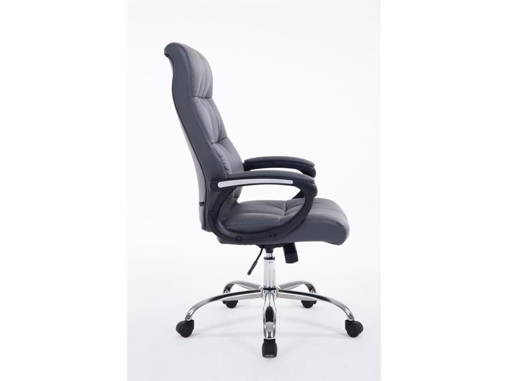 Fauteuil chaise de bureau PVC grise 63x71x126 cm BUR10049 HNVN46130