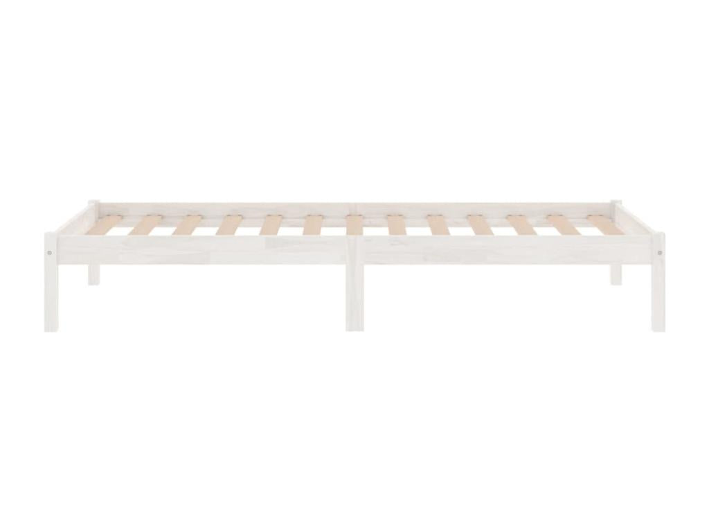 Cadre de lit Blanc Bois de pin massif 100x200 cm LTQQ08893
