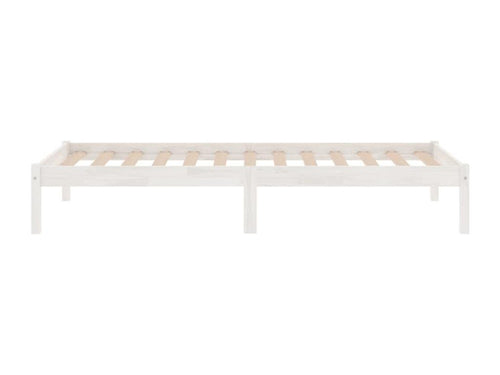Cadre de lit Blanc Bois de pin massif 100x200 cm LTQQ08893