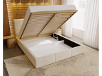 Mobenze Lit avec rangement 200x200 Mobenze - Lit adulte Lit rembourré - tête de lit sommier à Mobenze - Beige Mobenze Velvet 2201 PSNL37225