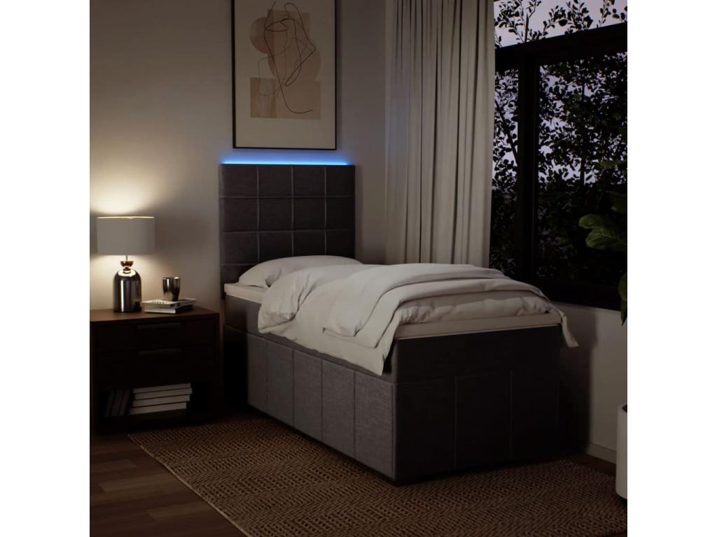 Sommier à Boislis de lit avec matelas Boislis 80x200 cm Tissu IZQR34487