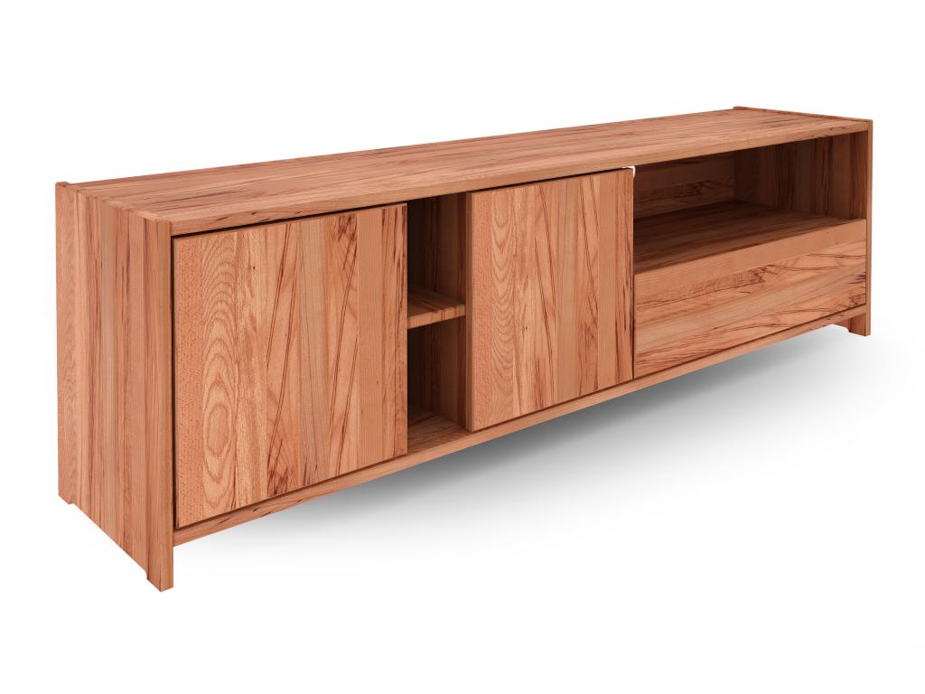 Mobenze - Meuble TV en cœur de hêtre finition à l'huile naturelle GAJX08514