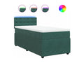 Sommier à Mobenze de lit avec matelas Vert foncé 90x200 cm MLWC08009