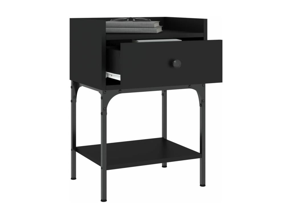 Tables de chevet 2 pièces noir 40,5x31x60 cm Mobenze d'ingénierie XULC42278