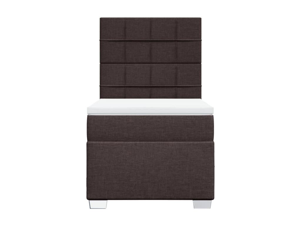 Sommier à Mobenze de lit avec matelas Marron foncé 80x200 cm NRXH40425