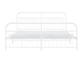 Cadre de lit métal avec tête de lit/pied de lit blanc 183x213cm ULPE79991