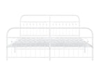 Cadre de lit métal avec tête de lit/pied de lit blanc 183x213cm ULPE79991