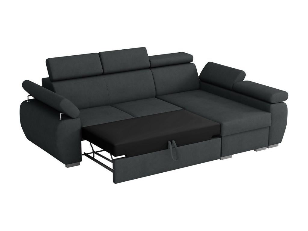 Canapé d'angle Boislis 132 Brun clair Fonction de couchage Boîte de literie 255x85cm PLVS69892