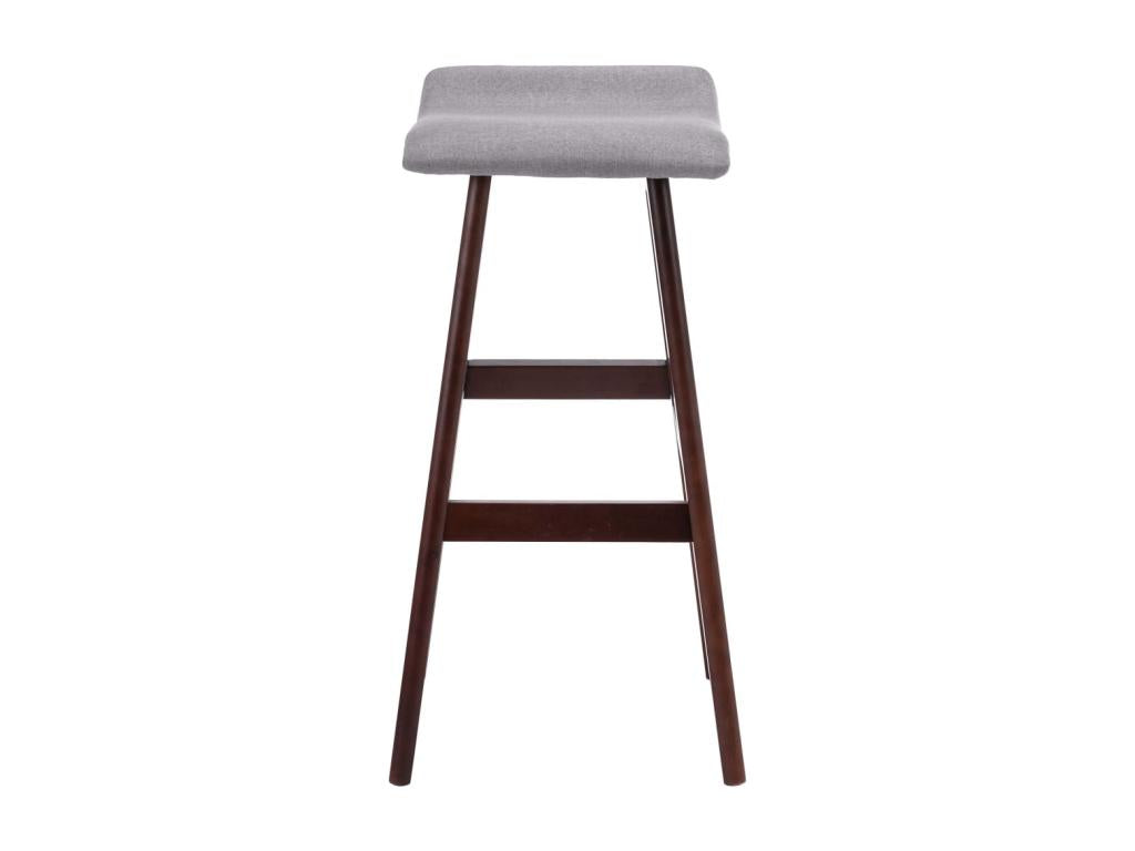 Tabourets de bar lot de 2 gris clair tissu BUQH41319