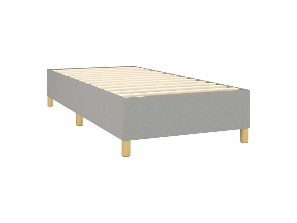 Sommier à Mobenze de lit et matelas et LED Gris clair 90x200 IAOZ74349