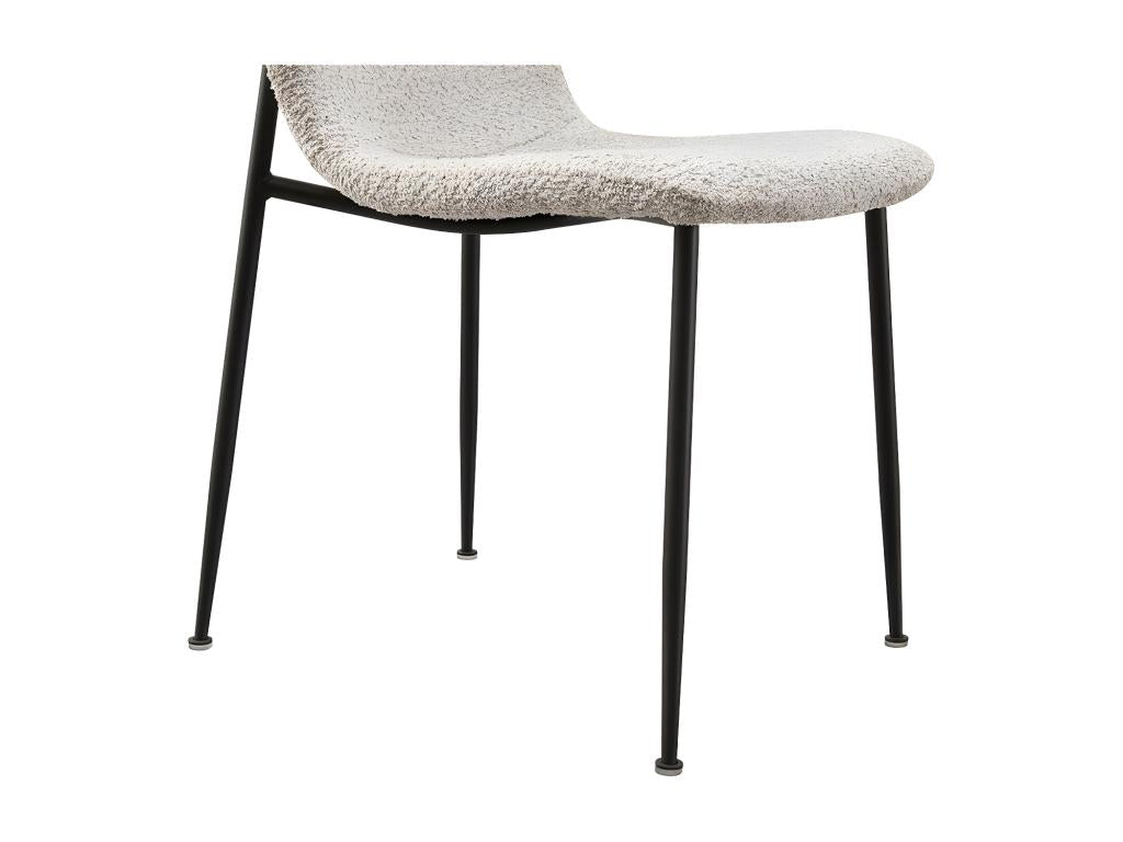Chaise 'Boislis' Bouclé Beige dimension H81,5 x L42 x P57 idéale pour votre cuisine ou salle à manger AIUW01992
