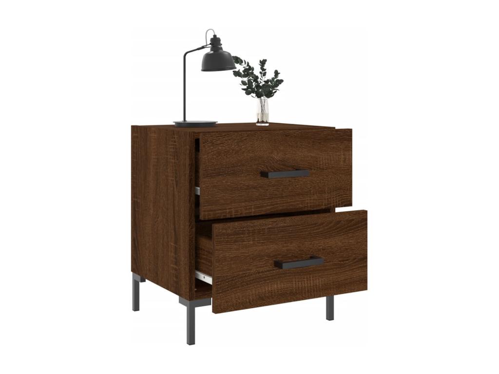 Table de chevet chêne marron 40x35x47,5 cm Mobenze d'ingénierie ATIO76630