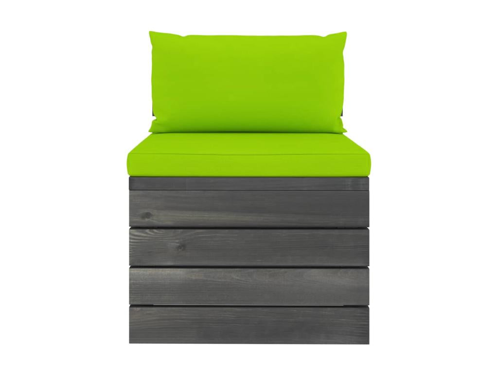 Salon palette de jardin 2 pcs avec coussins Mobenze de pin massif 5 MCWP68656