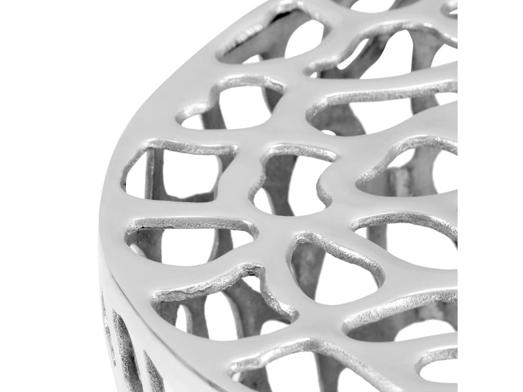 Table basse Aluminium moulé 70x30 cm Argenté QYVH30603