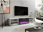 Meuble TV 180x39x33 cm blanc mat Boislis avec cheminée intéBoislise noir meuble Hi-fi à susprendre ou à poser RNWX43915