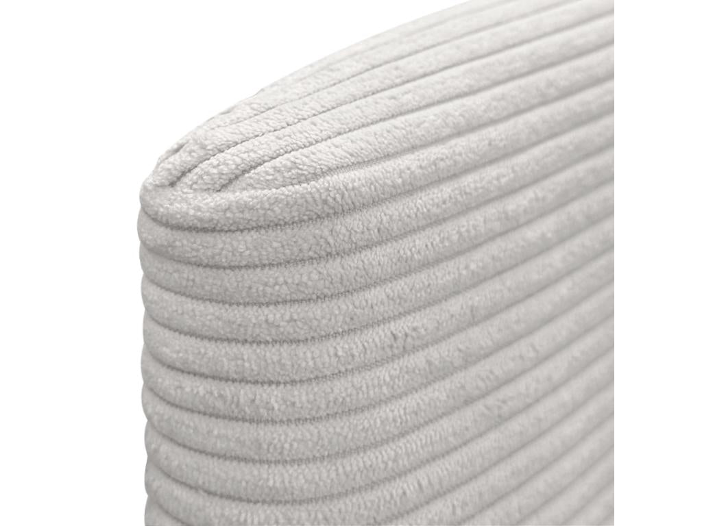 Luxameub Tête de Lit Velours Côtelé Uni 160x105 avec Pieds de Lit 150/160 - Blanc WFPV61937