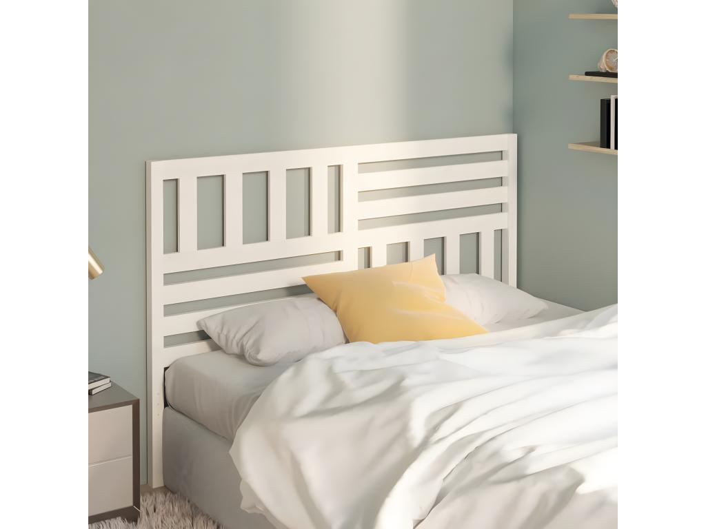 Tête de lit Blanc 141x4x100 cm Mobenze massif de pin CABU19486