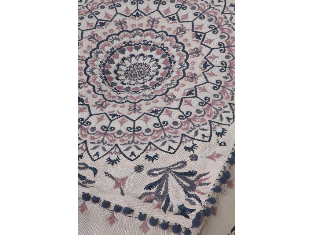 Pouf rectangulaire en textile coloris lin HYNE99275