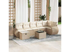 Salon de jardin avec coussins 8 pcs beige résine tressée CJNE32165