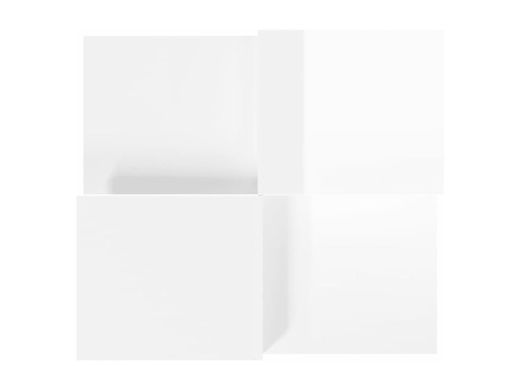 Tables basses 2 pcs blanc brillant bois d'ingénierie RXFG87734