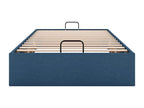Cadre de lit ottoman sans matelas bleu 90x190 cm tissu JQQM33915