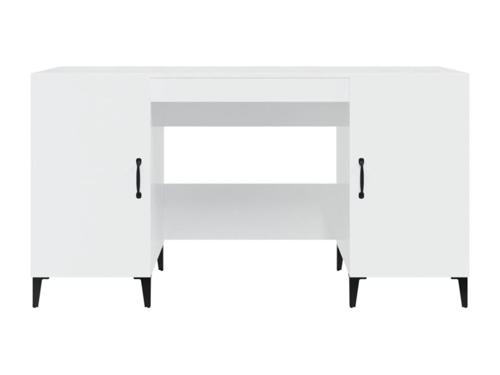 Bureau table poste de bois blanc 140x50x75 cm 02 0023541 IJKS88041